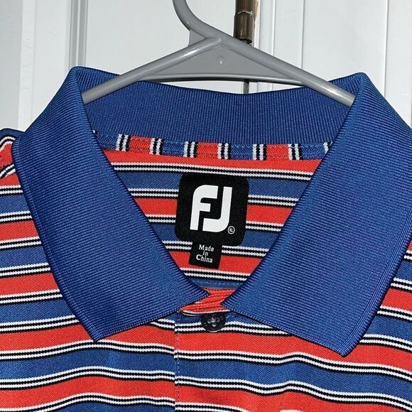 Footjoy FJ Blue & Red Stripe Famous We-Ko-Pa Golf Resort Club Polo Shirt XL AZ - Picture 4 of 6